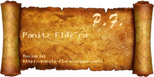 Panitz Flóra névjegykártya